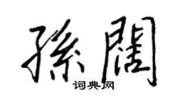 王正良孙阔行书个性签名怎么写