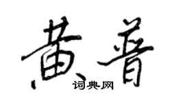 王正良黄普行书个性签名怎么写