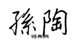 王正良孙陶行书个性签名怎么写