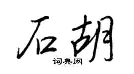 王正良石胡行书个性签名怎么写