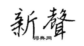 王正良新声行书个性签名怎么写