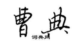 王正良曹典行书个性签名怎么写