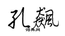 王正良孔飙行书个性签名怎么写