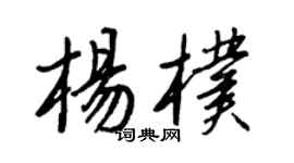 王正良杨朴行书个性签名怎么写