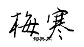 王正良梅寒行书个性签名怎么写