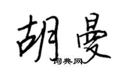 王正良胡曼行书个性签名怎么写