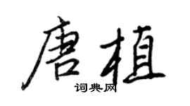 王正良唐植行书个性签名怎么写