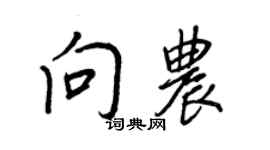 王正良向农行书个性签名怎么写