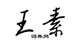 王正良王素行书个性签名怎么写