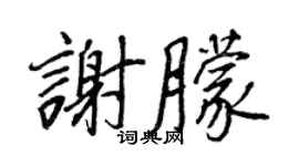 王正良谢朦行书个性签名怎么写