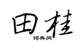 王正良田桂行书个性签名怎么写