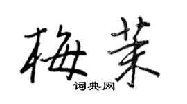 王正良梅茉行书个性签名怎么写