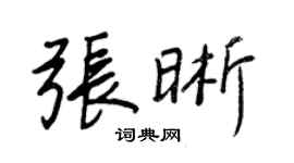 王正良张晰行书个性签名怎么写