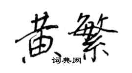王正良黄繁行书个性签名怎么写