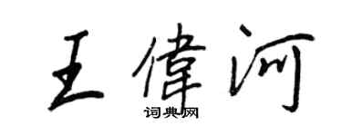 王正良王伟河行书个性签名怎么写