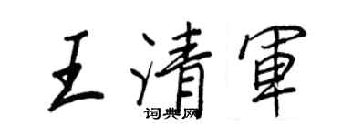 王正良王清军行书个性签名怎么写