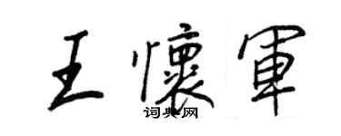 王正良王怀军行书个性签名怎么写