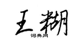 王正良王糊行书个性签名怎么写