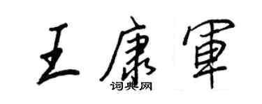 王正良王康军行书个性签名怎么写
