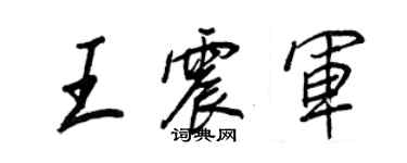 王正良王震军行书个性签名怎么写