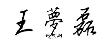 王正良王梦磊行书个性签名怎么写