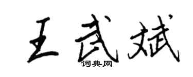 王正良王武斌行书个性签名怎么写