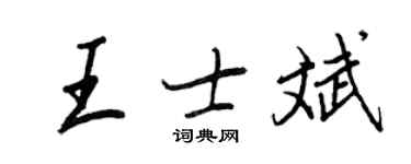王正良王士斌行书个性签名怎么写