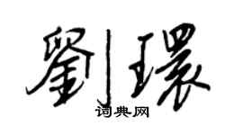 王正良刘环行书个性签名怎么写