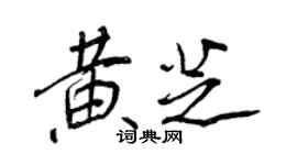 王正良黄芝行书个性签名怎么写