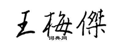 王正良王梅杰行书个性签名怎么写