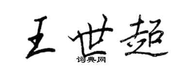 王正良王世超行书个性签名怎么写