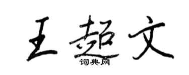 王正良王超文行书个性签名怎么写
