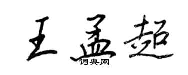王正良王孟超行书个性签名怎么写
