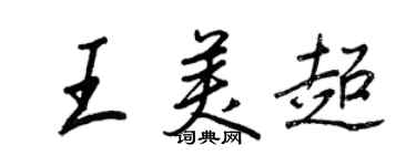 王正良王美超行书个性签名怎么写