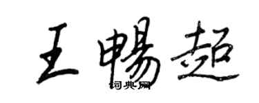 王正良王畅超行书个性签名怎么写