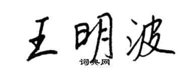 王正良王明波行书个性签名怎么写