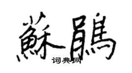 王正良苏鹃行书个性签名怎么写