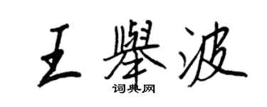王正良王举波行书个性签名怎么写