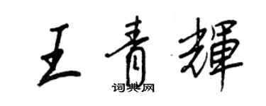 王正良王青辉行书个性签名怎么写