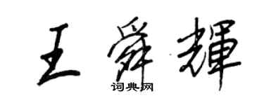 王正良王舜辉行书个性签名怎么写