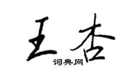 王正良王杏行书个性签名怎么写