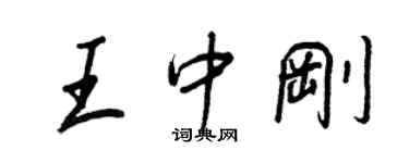 王正良王中刚行书个性签名怎么写