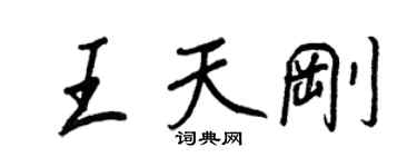王正良王天刚行书个性签名怎么写