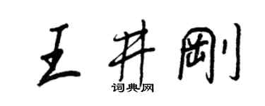 王正良王井刚行书个性签名怎么写
