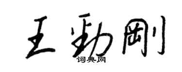 王正良王劲刚行书个性签名怎么写