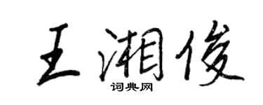 王正良王湘俊行书个性签名怎么写