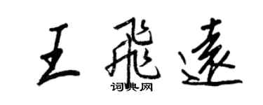 王正良王飞远行书个性签名怎么写