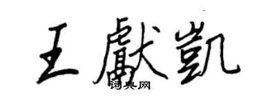 王正良王献凯行书个性签名怎么写