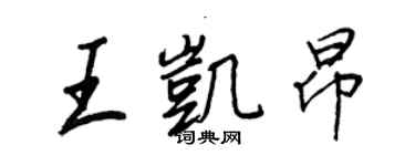 王正良王凯昂行书个性签名怎么写