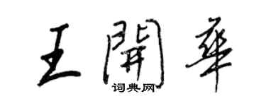 王正良王开华行书个性签名怎么写